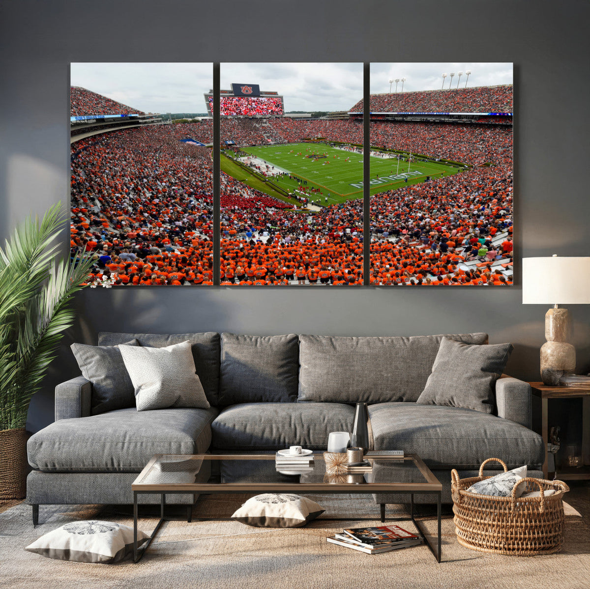 Auburn Stadium Wall Art Canvas Print, Jordan Hare Stadium
