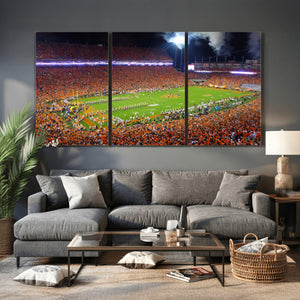 Clemson Football Stadium Wall Art Canvas Print, College