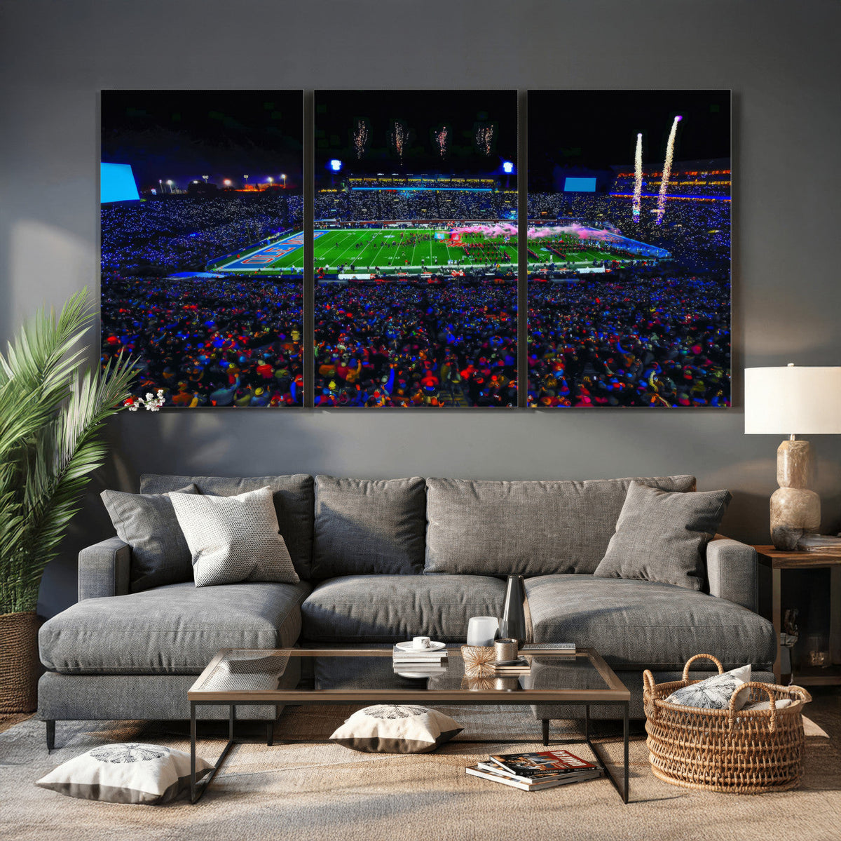 Ole Miss Rebels Vaught Hemingway Stadium Wall Art Canvas