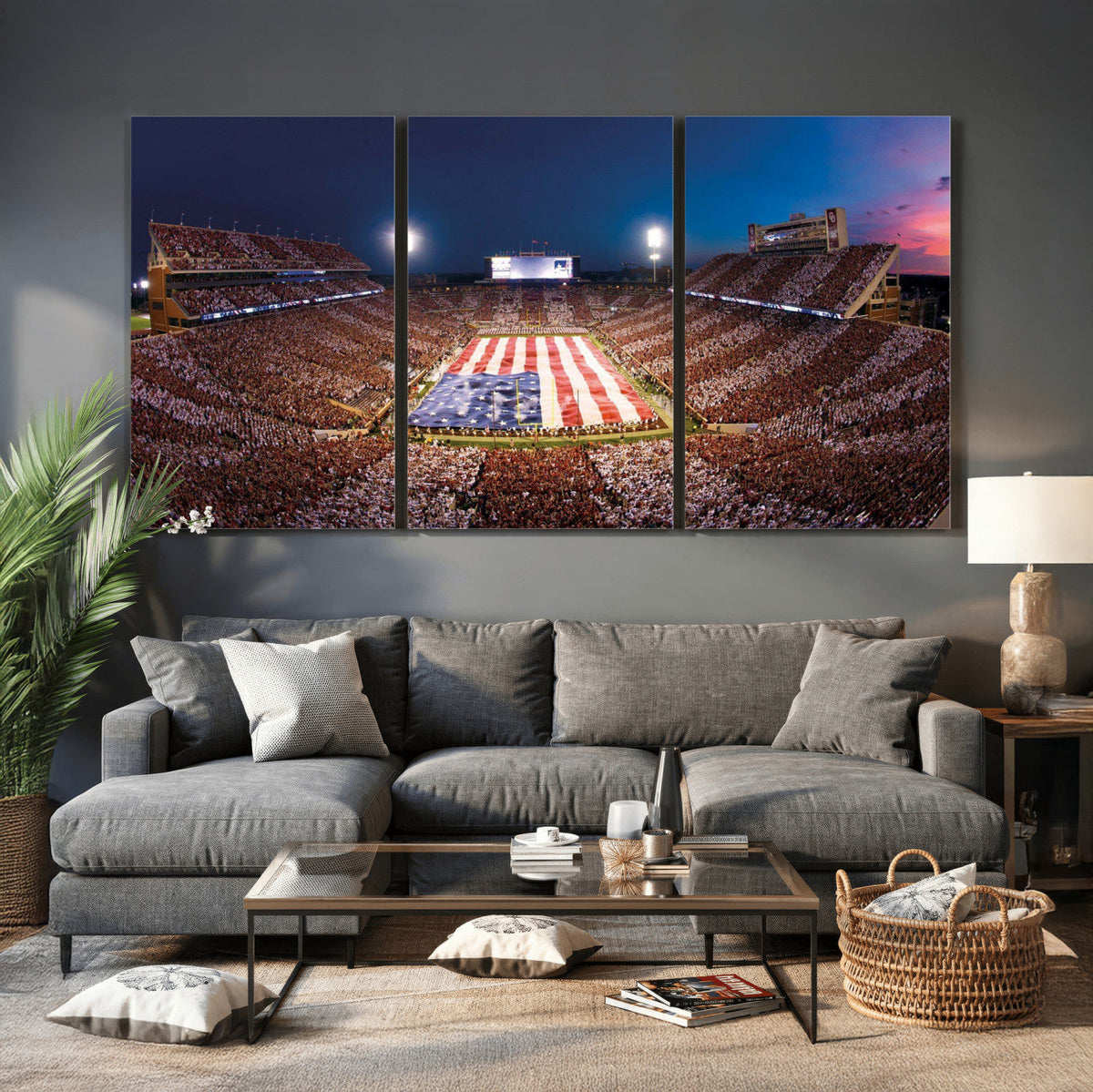 Oklahoma Memorial Stadium Wall Art Canvas Print – Oklahoma