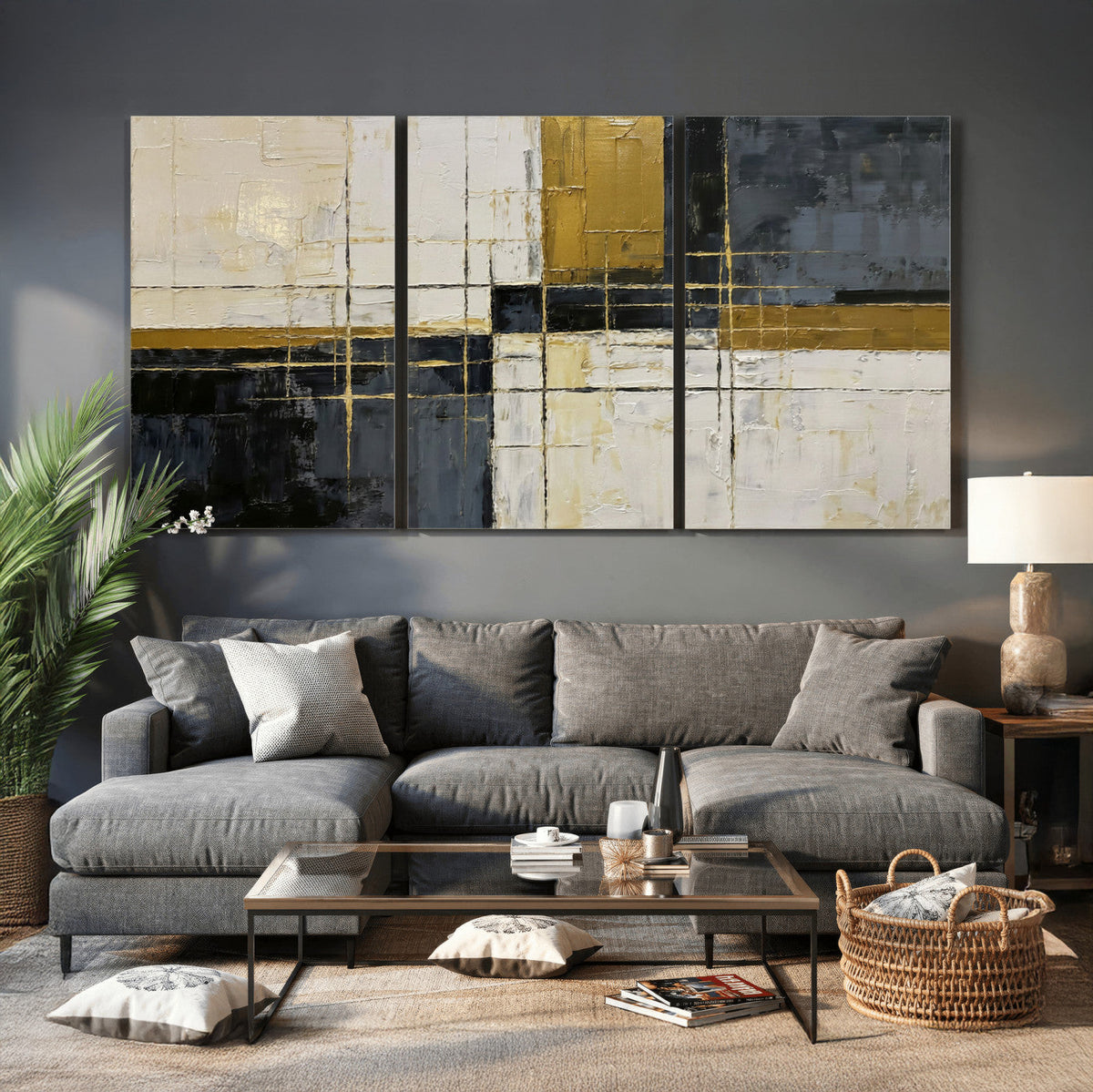 Geometric Abstract Wall Art Canvas Print