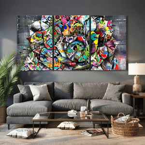 Abstract Graffiti Collage Street Art Wall Art Canvas Print