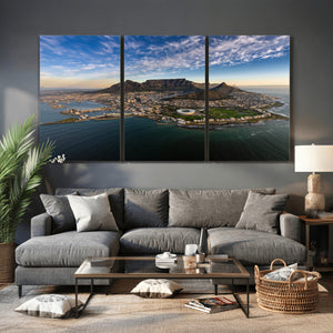 Cape Town Wall Art Canvas Print – Table Mountain Coastal