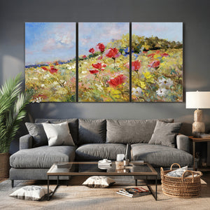Abstract Mountain Landscape Wall Art Canvas Print – Textured