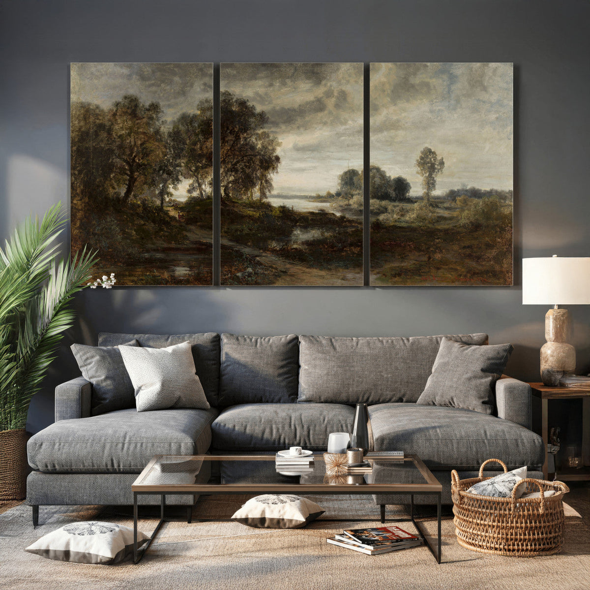 Adolf Dressler Landscape of the Oder River Wall Art Canvas