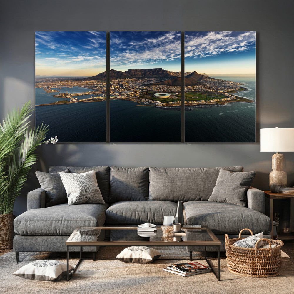 Cape Town Skyline Wall Art Canvas Print – Table Mountain
