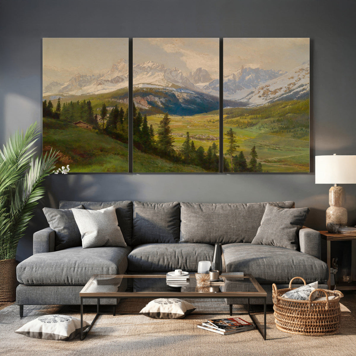 Konrad Petrides View from Mount Helm Canvas — Austrian