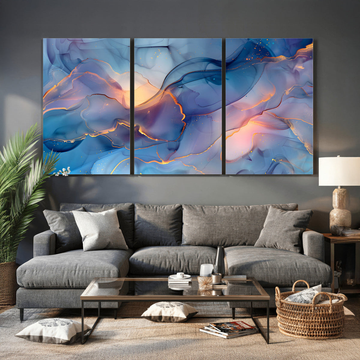 Colorful Abstract Canvas Wall Art Print, Vibrant Popup Color Art Print