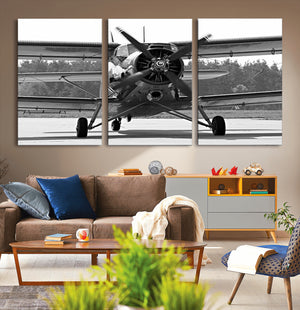 Wall Art Old War Plane Canvas Print