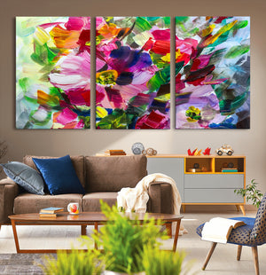 Oil Flower Abstract Canvas Print