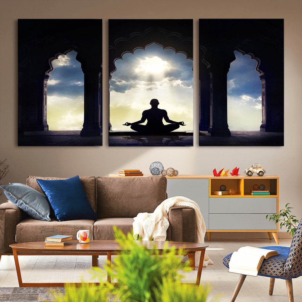 Women and Yoga Wall Art Canvas Print