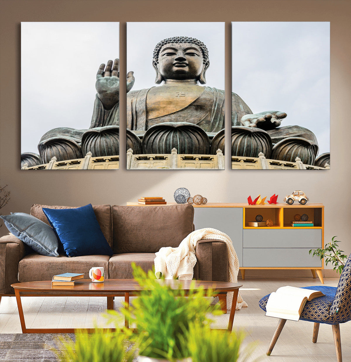 Buddha Statue Wall Art Canvas Print