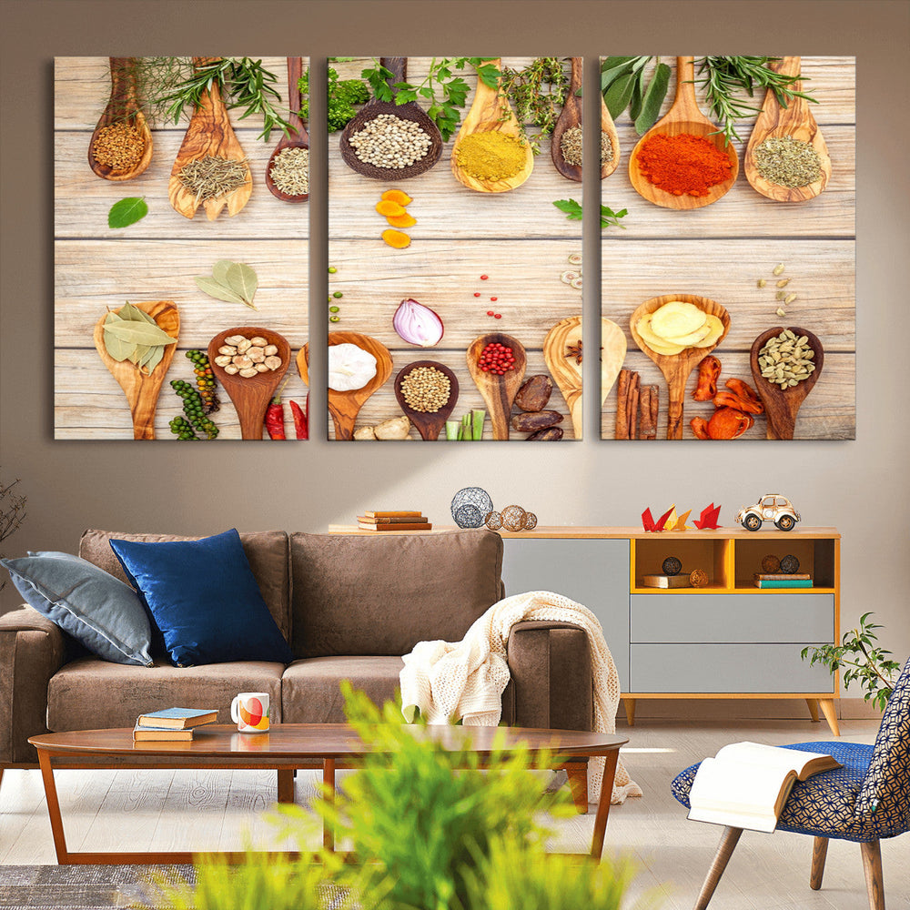 Kitchen Spice on the Table Wall Art, Kitchen Spice Wall Art