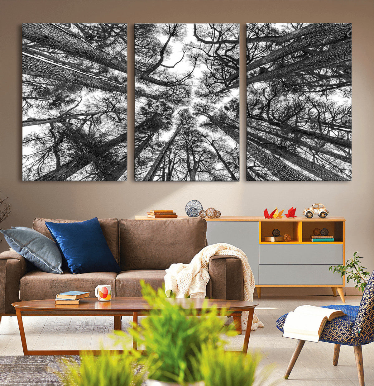 Trees Contemporary Art Canvas Print