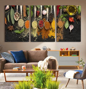 Kitchen Spice Wall Art Canvas Print