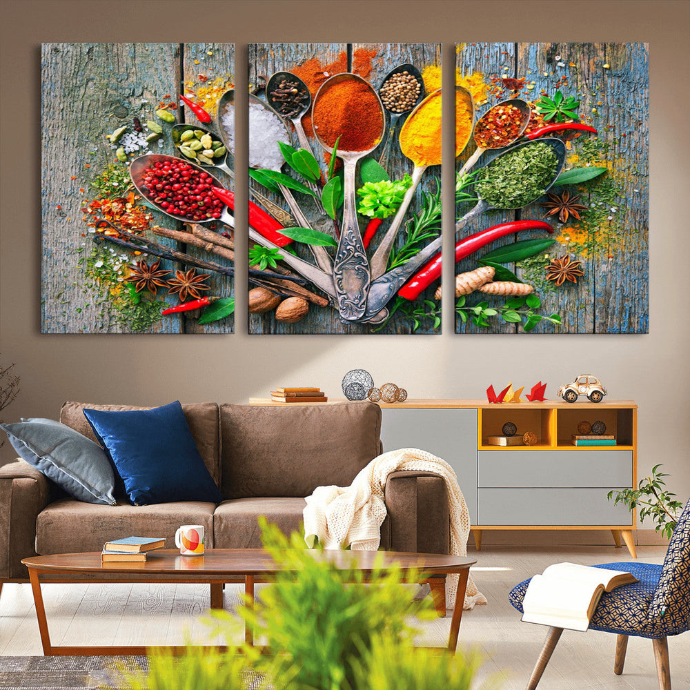 Spoonful of Spices Cooking Wall Art Canvas Print - Vibrant