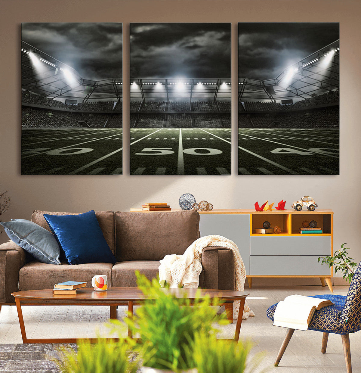 American Football Stadium Wall Art Canvas Print, Stadium