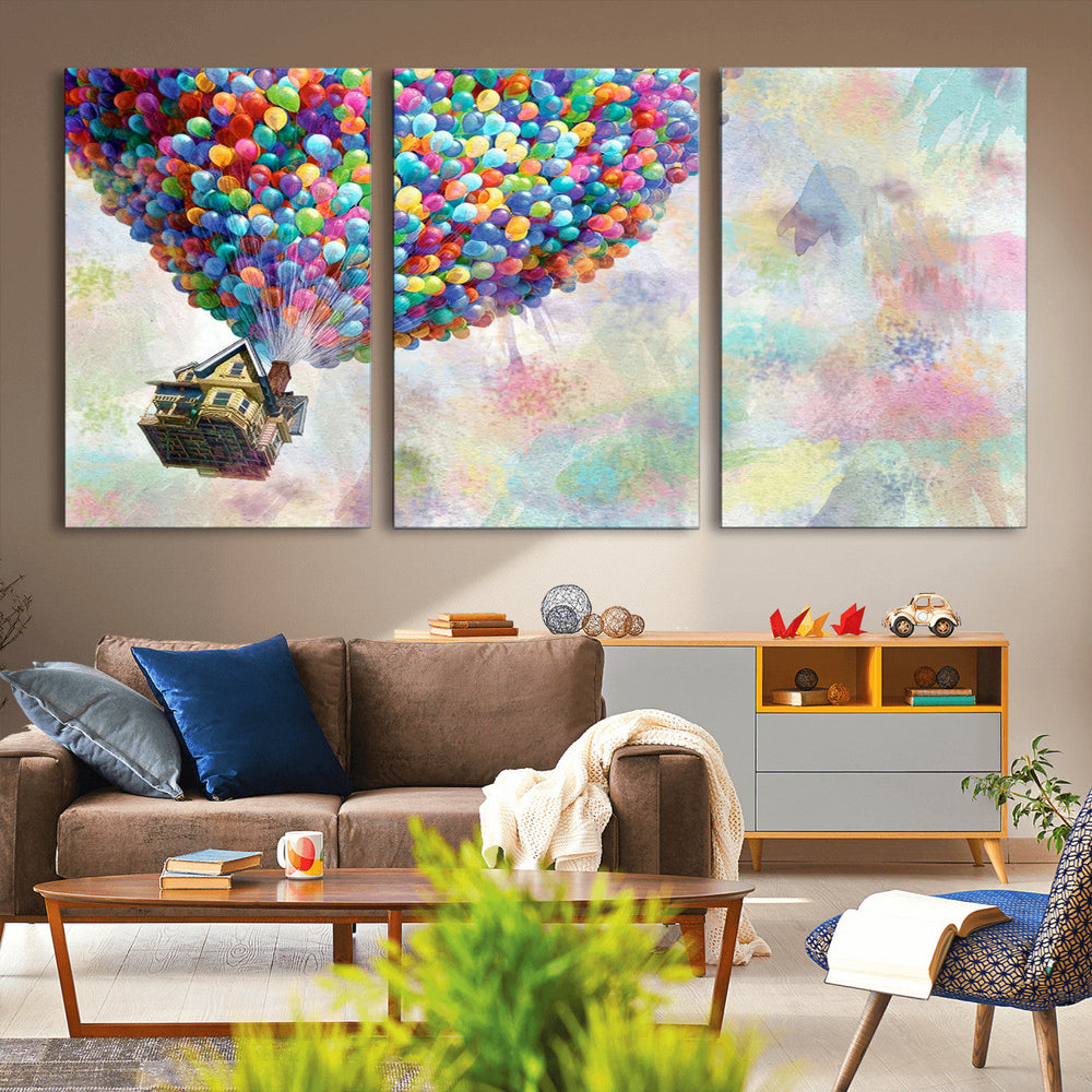 Up Pixar Poster, Look Up Pixar Wall Art, Up Pixar Canvas,