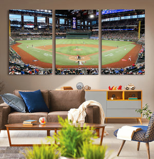 Texas Rangers Baseball Team Print - Arlington Globe Life