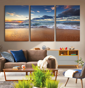 Beach Canvas Wall Art - Coastal Seascape Print for Living