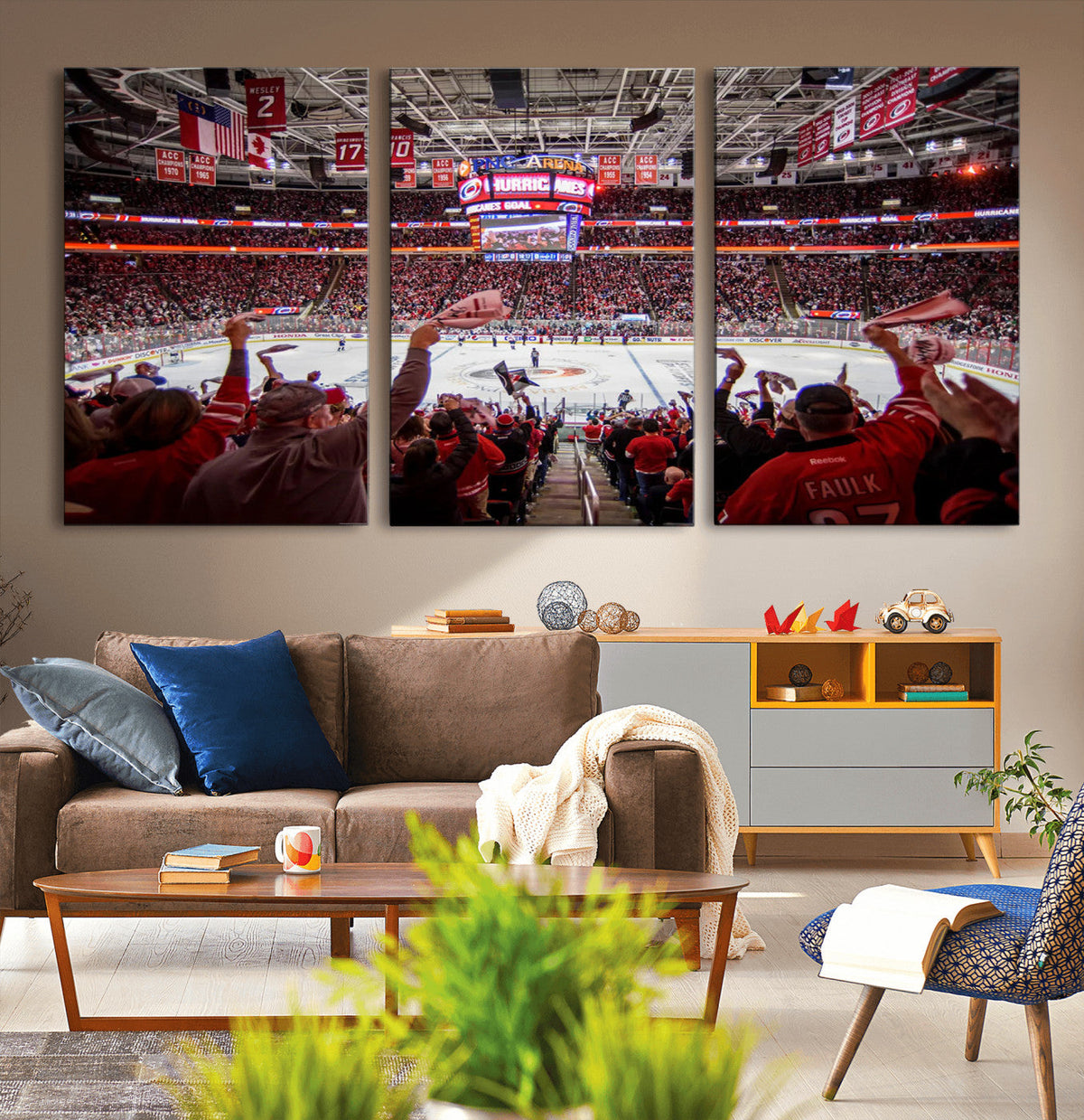 Carolina Hurricanes Ice Hockey Stadium Wall Art, Carolina