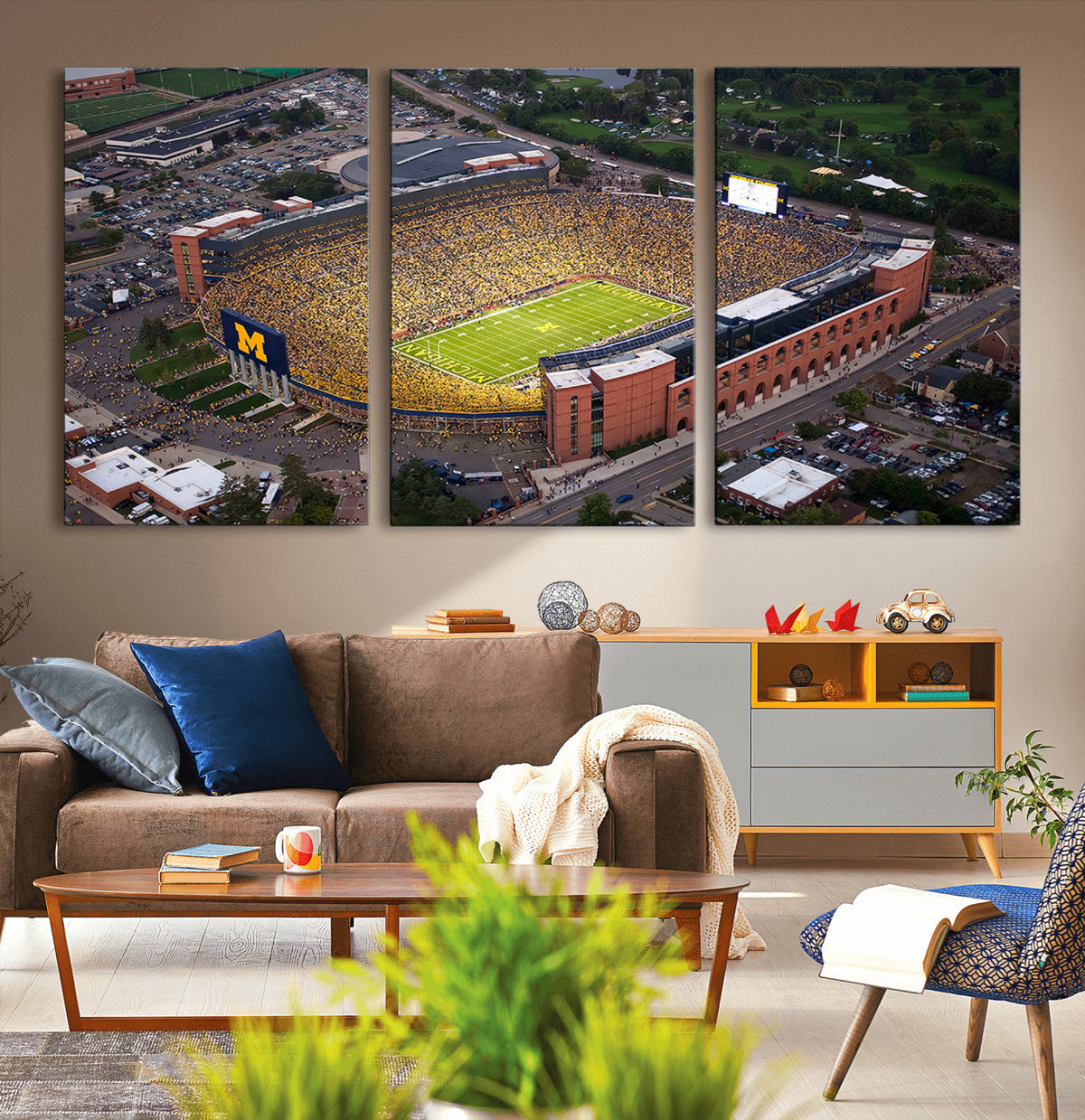 University of Michigan Wolverines Football Team Print - Ann