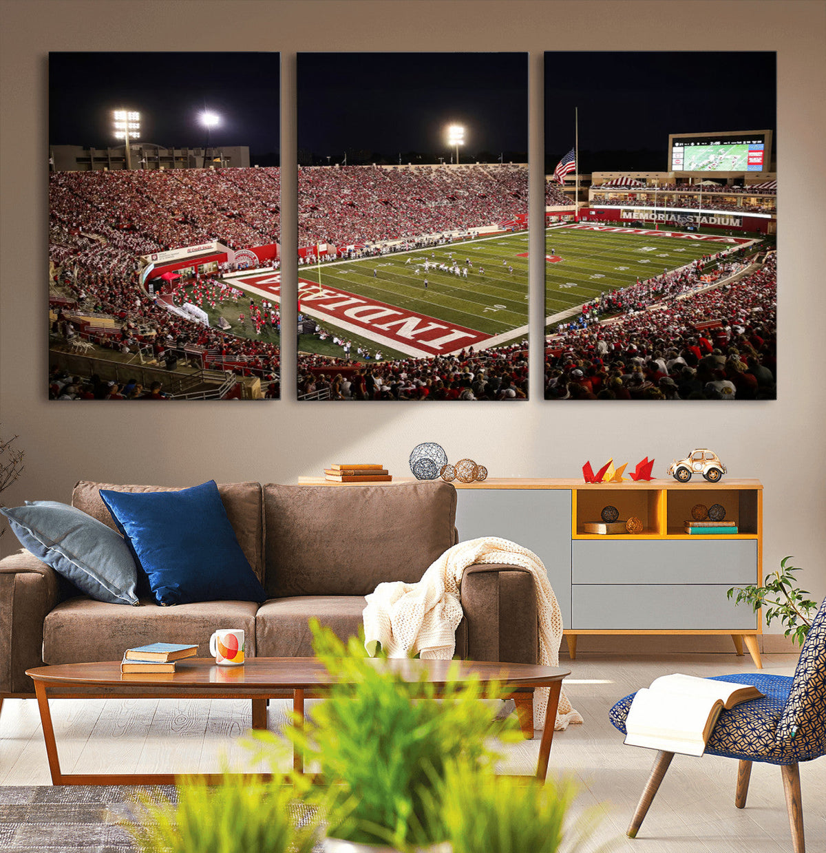 Indiana University Hoosiers Football Team Print Canvas -