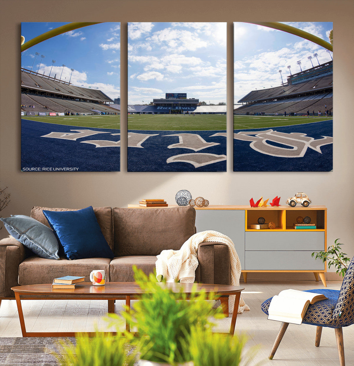 Rice University Owls Football Team Print - Houston Rice