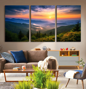 Majestic Mountain Sunrise Print | Landscape Wall Art |