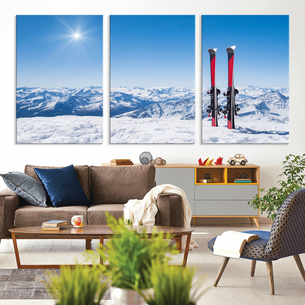 Ski Season Snow Wall Art Canvas Print