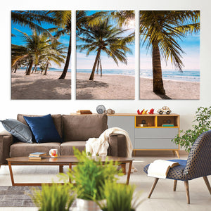 Palm Beach Tropical Island Wall Art Canvas Print