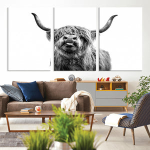 Fanny Scottish Highland Cow Cattle Art Print Farmhouse Wall