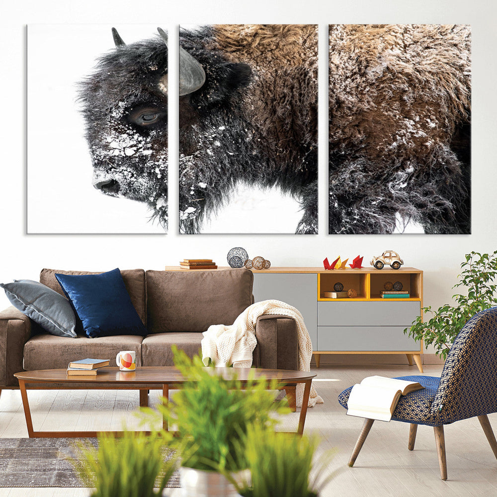 American Bison Wall Art Print – Majestic Buffalo Canvas