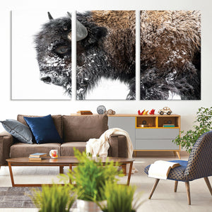 American Bison Wall Art Print – Majestic Buffalo Canvas
