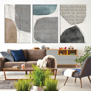 Canvas Print Wall Art Abstract Art Boho, Framed Boho Decor