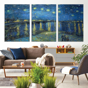Vincent van Gogh Starry Night over the Rhone Abstract Wall