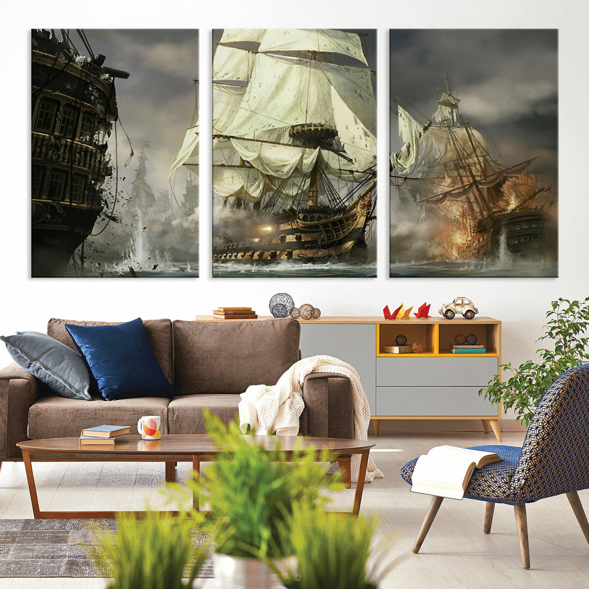 Pirate Ship War Wall Art Canvas Print