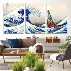 Katsushika Hokusai Kanagawa Giant Wave Wall Art Canvas Print