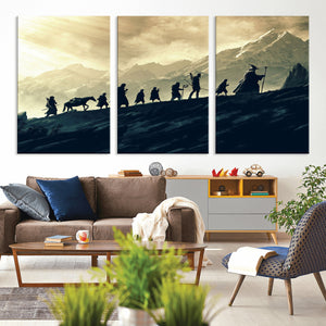 Fellowship Journey Wall Art – Fantasy Adventure Canvas Print