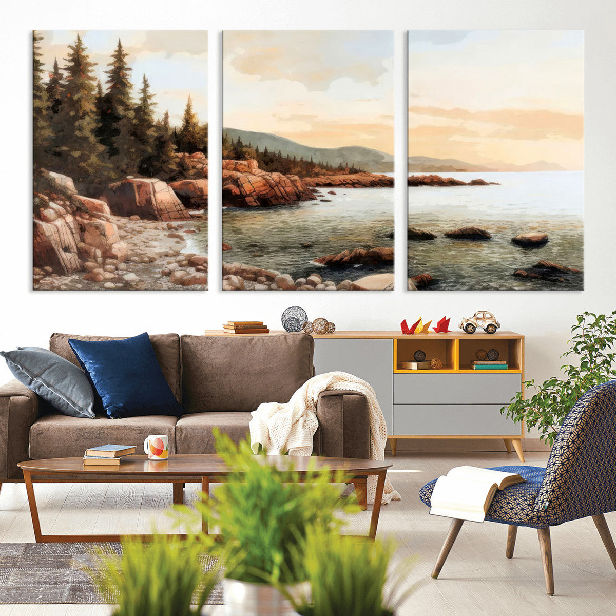 Serene Coastal View of Acadia National Park Wall Art -