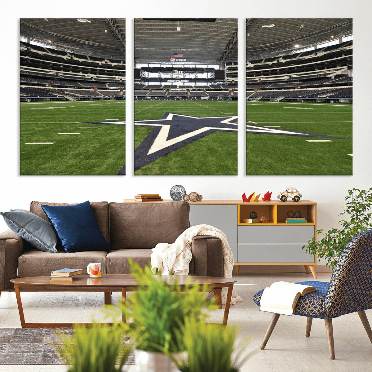 Dallas Cowboys Football Team Print - Arlington AT&T Stadium