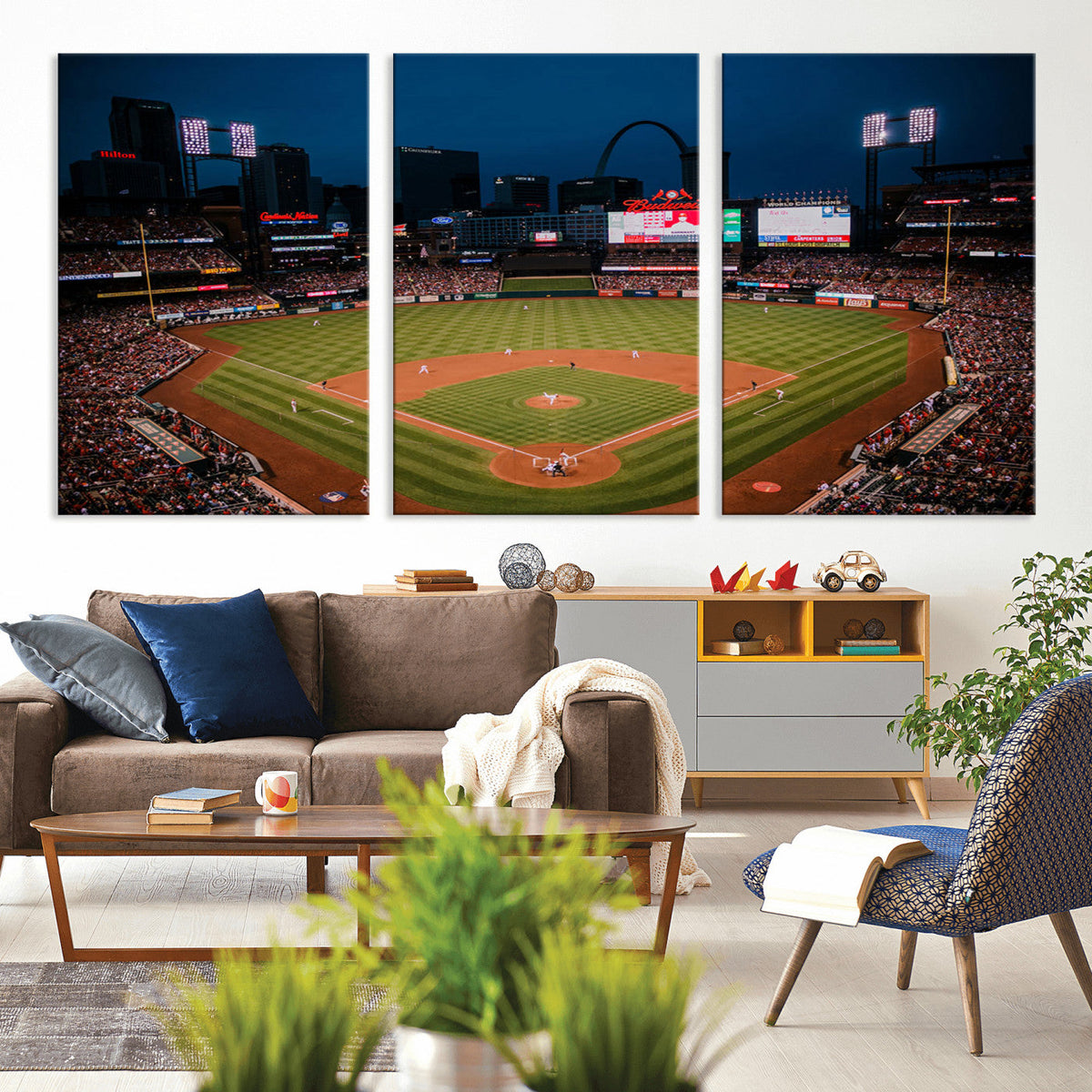 St. Louis Cardinals Baseball Team Print - Busch Stadium Wall