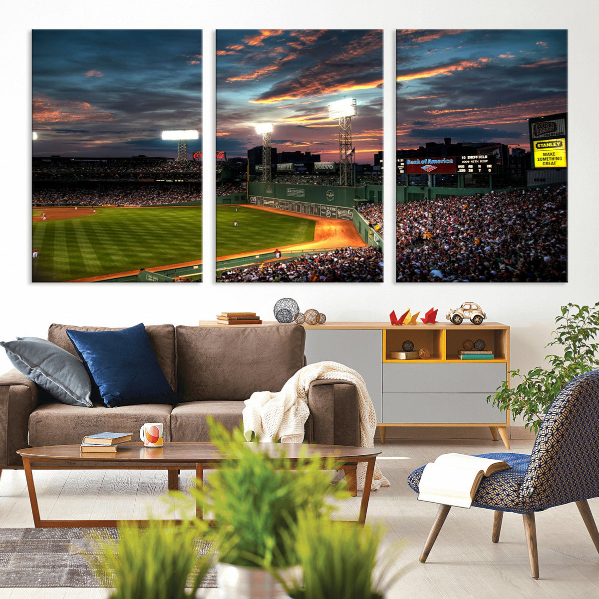 Fenway Park Wall Art Canvas Print | Large Baseball Stadium