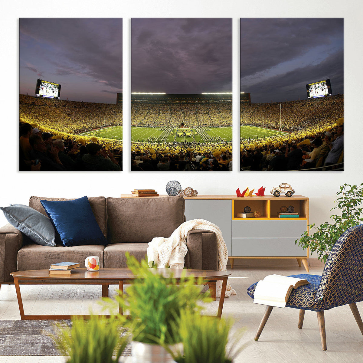 Michigan Wolverines Print - Michigan Stadium Wall Art Canvas