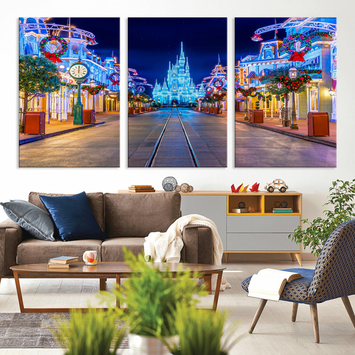 Disney Wall Art | Castle Large Wall Art Disney Magic Kingdom