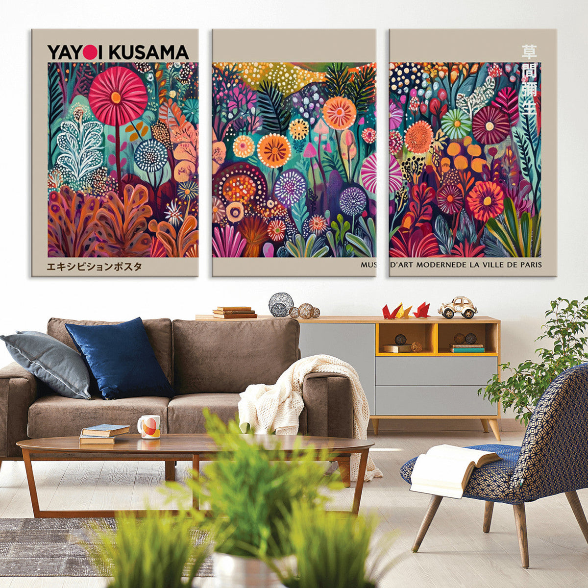 Yayoi Kusama Wall Art Canvas Print, Abstract Art, Large