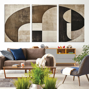 Wabi Sabi Abstract Wall Art | Geometric Modern Minimalist