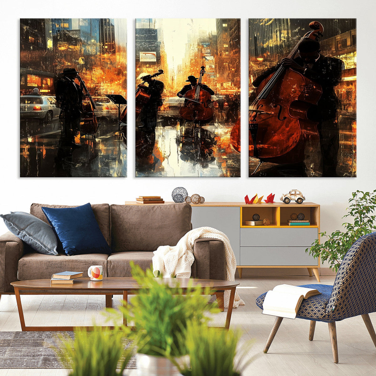 Jazz Wall Art Canvas Print – Colorful Musical Instrument