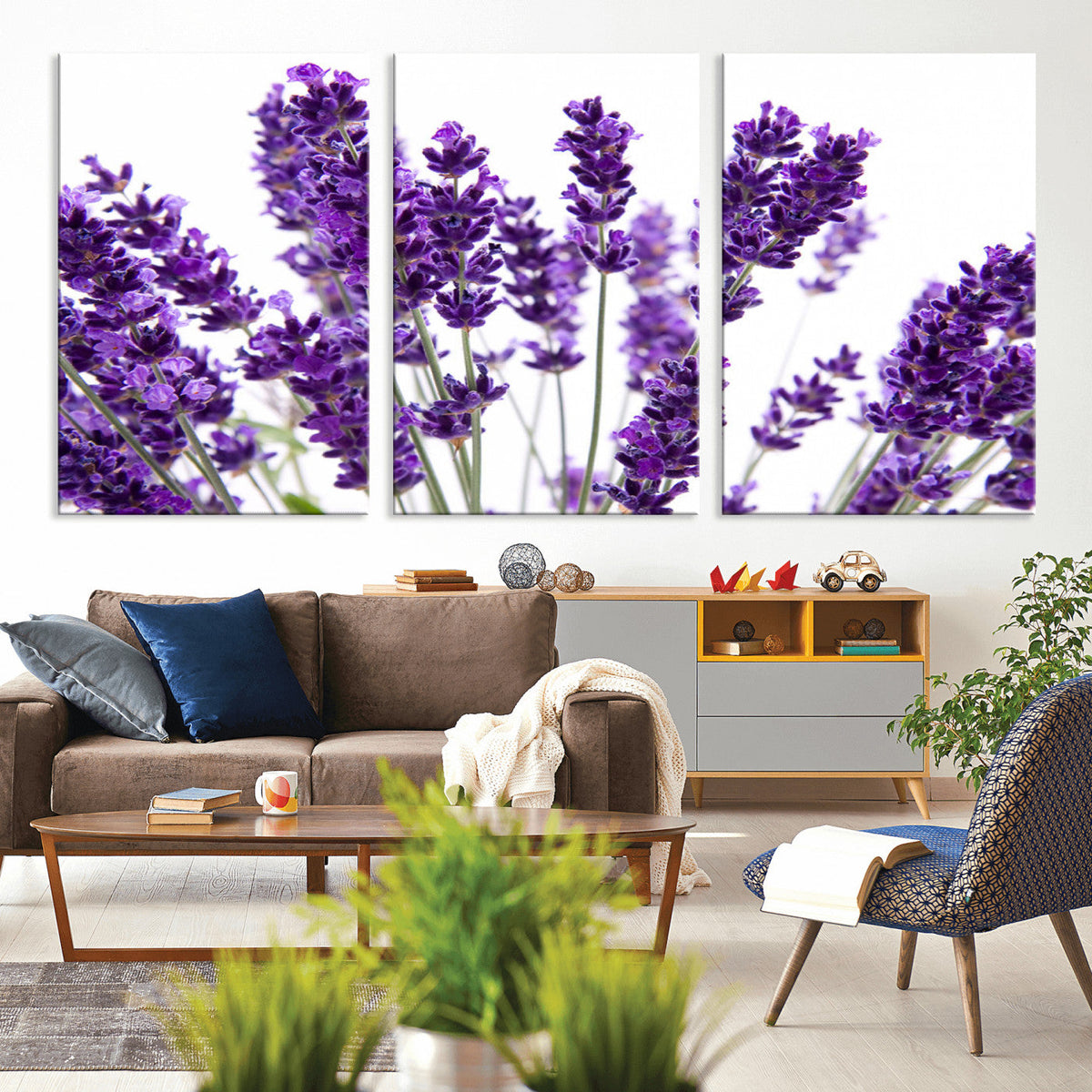 Lavender Flower Wall Art Canvas Print