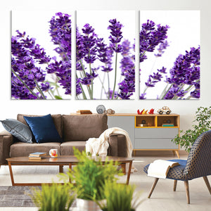Lavender Flower Wall Art Canvas Print